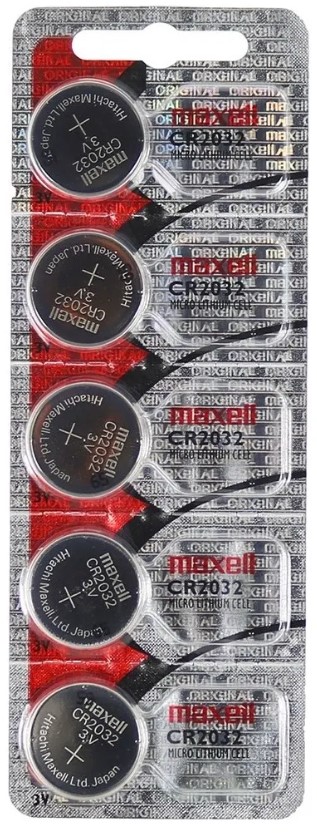 Pila de litio CR 2032, Maxell 3V