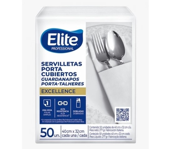 Servilleta porta cubiertos Elite ip1466 Paq. x 50 un.