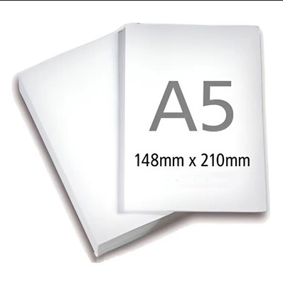 Hojas A5 Fanacopy para impresora 75 Gr. resma x500 hojas.