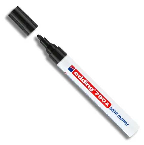Marcador Edding 790 laca industrial negro