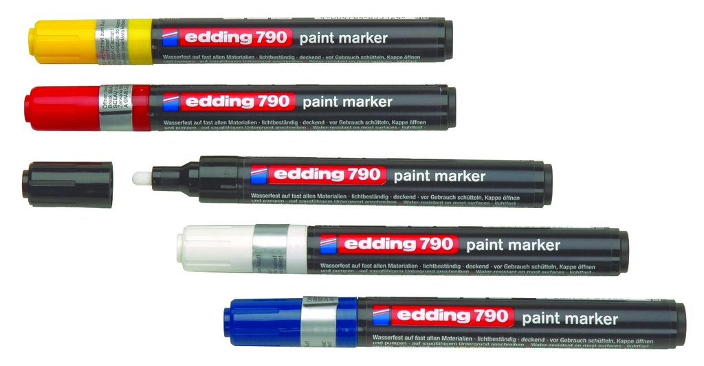 Marcador Edding 790 laca industrial negro