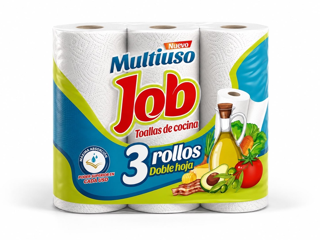 Toalla de cocina Job pack x 3 rollos