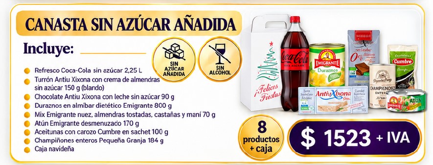 Canasta 2026! sin azucar añadida