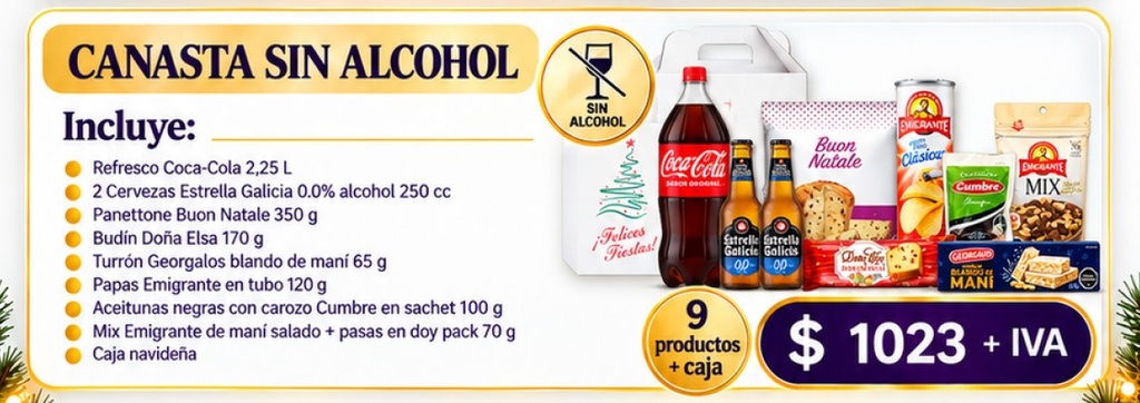 Canasta 2026! sin alcohol