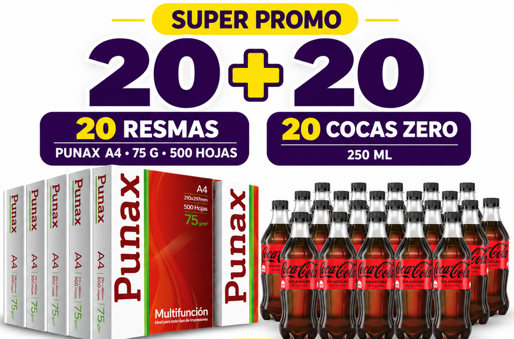 Promo Resmas - 20 Punax  +  20 Cocas