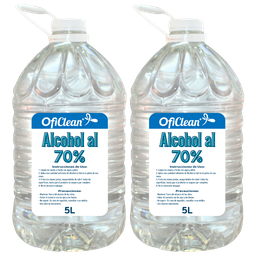 [W5030] Alcohol líquido Oficlean 70% - 2 bidones x 5 lts..