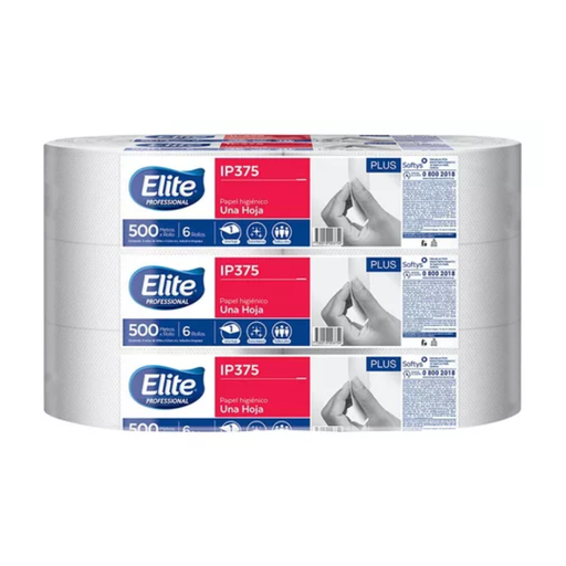 [W5106] Papel higiénico Elite paquete x 6 rollos de 500 m ip 375