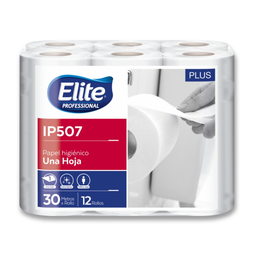 [ip507] Papel higiénico Elite IP507 paquete de 12 rollos x 30 mts.