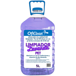 [W100566] Limpiador Oficlean bidón PET de 5 lts. Fragancia lavanda breeze