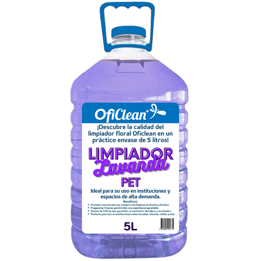 [W100566] Limpiador Oficlean bidón PET de 5 L fragancia lavanda breeze