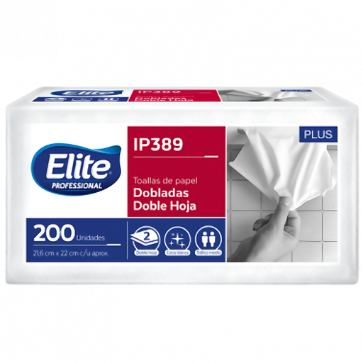 [ip350] Toalla de papel Elite doble hoja paquete x 200 paños - (40844) ip 350