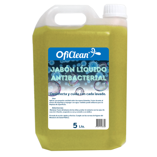 [W5061] Jabón líquido antibacterial Oficlean bidón de 5 L color ámbar