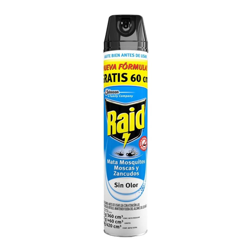 [W9855] Aerosol Raid azul sin olor para moscas y zancudos