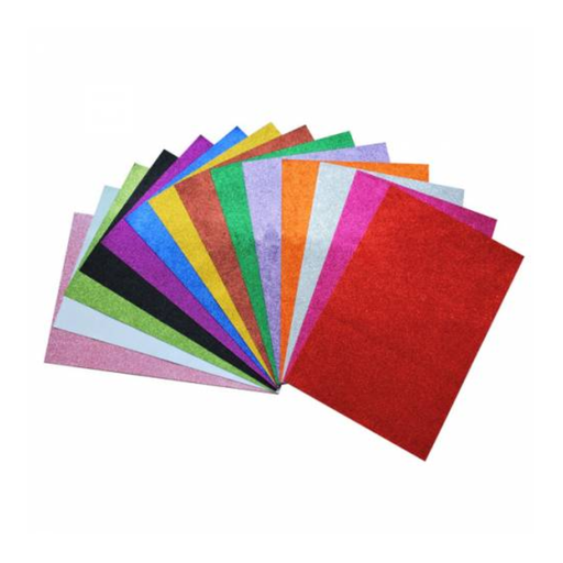 Goma Eva C/Brillantina 60x40 Cm Paq. x 10 laminas (2mm)