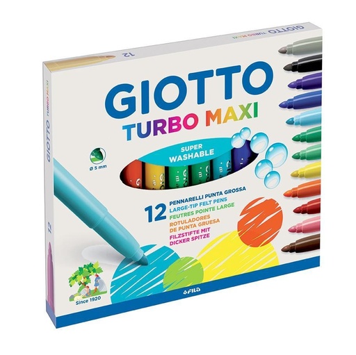 Marcadores escolares gruesos Giotto Turbo