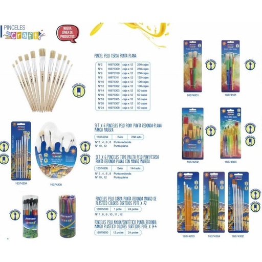 Pinceles set Artesco