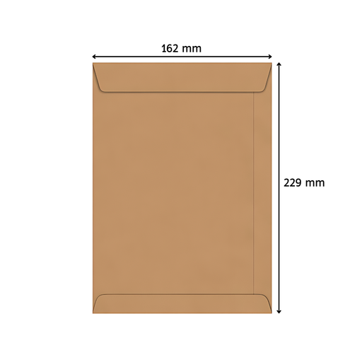[W1224] Sobres bolsa manila kraft (16x23 Cm.) Paq. x 50 sobres