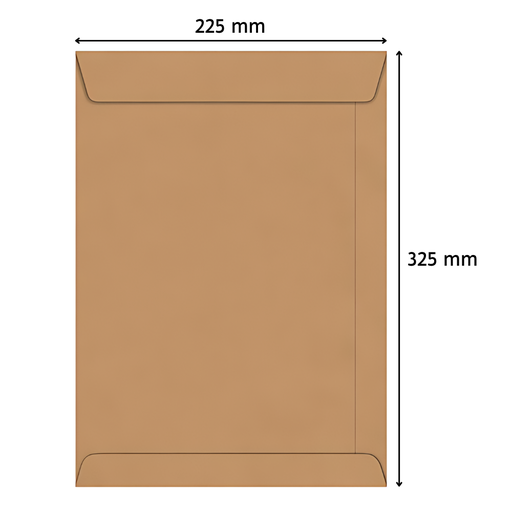 Sobres bolsa manila kraft A4 (23x32 Cm.) Paq. x 50 sobres