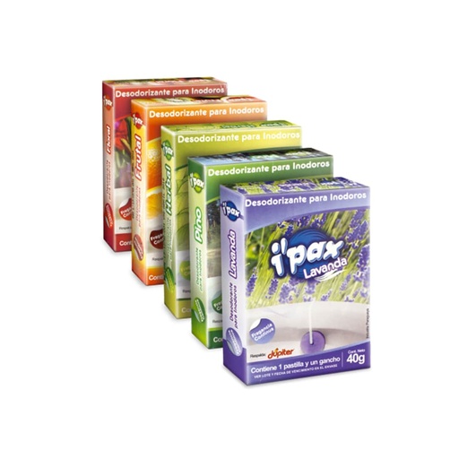 [W100344] Pastilla para inodoro i'pax 40 g fragancia floral