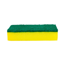 [W5096-1] Esponja para cocina y baño Brillasol amarilla y verde