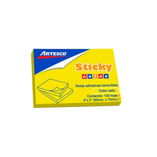 [NA11-16120201] Notas adhesivas Artesco 5 x 7,5 cm 100 hojas