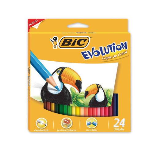 [902626] Lápices de colores Bic Evolution Estuche 12