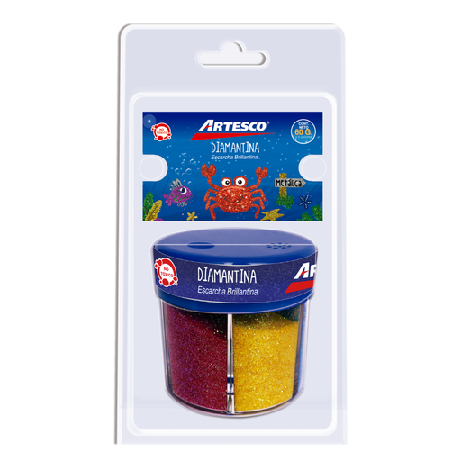 [A-16250101] Brillantina Artesco 6 colores 60 g (blíster)