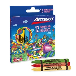 [A-16313000] Crayones delgados Artesco x 12 unidades