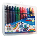 Crayones Artesco fluo jumbo estuche rígido x 12