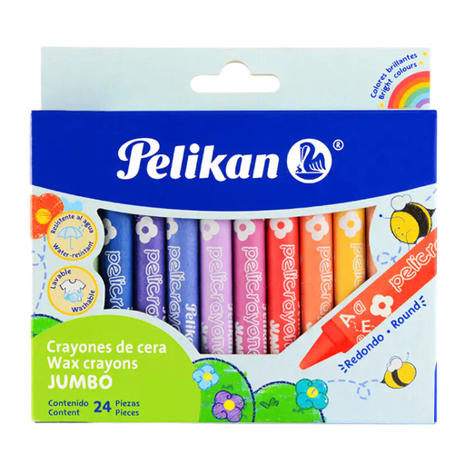 [50602430] Crayolas jumbo Pelikan x24 unidades colores surtidos
