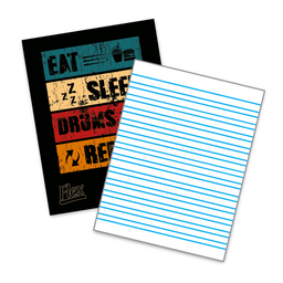 [6482FLEX] Cuaderno grapado doble raya Papiros Flex 48 hojas