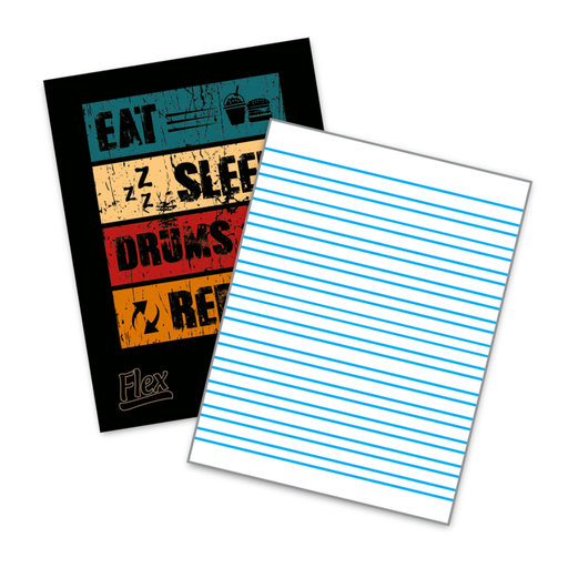 [6482FLEX] Cuaderno grapado doble raya Papiros Flex 48 hojas