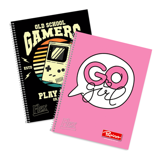 [748FLEX] Cuaderno Papiros Flex 748, 48 hojas rayado con espiral