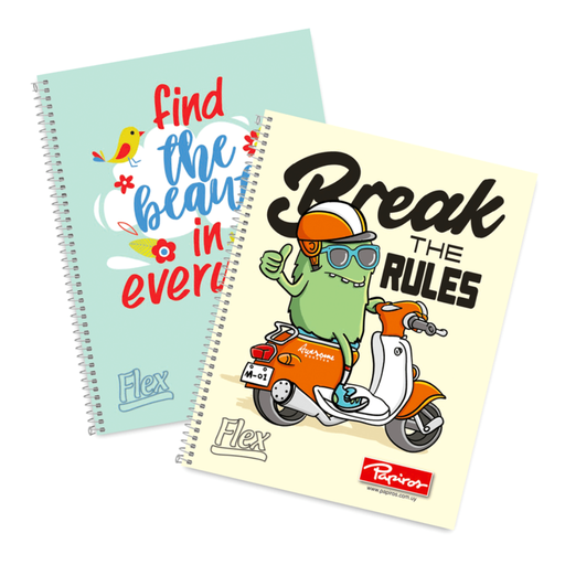 [796FLEX] Cuaderno Papiros Flex 796, 96 hojas rayado con espiral