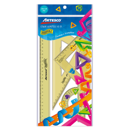 [A-GEOIR30] Juegos de geometría Artesco Irrompible 30 Cm.