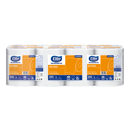 [W10010] Toalla para mano Elite Classic 250 m paquete x 8 rollos (207230)IP299
