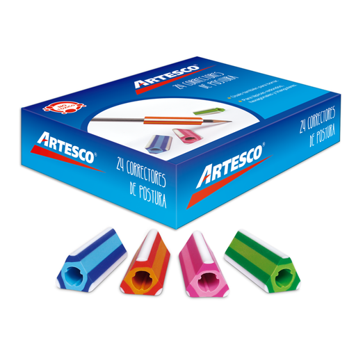 [16071801] Corrector de postura para lápiz Artesco caja x 24 unidades