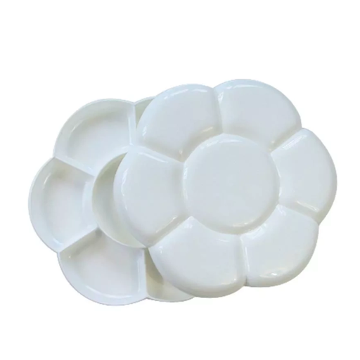 [01200B] Paletas de mezcla plástica flor mediana con tapa 17 cm