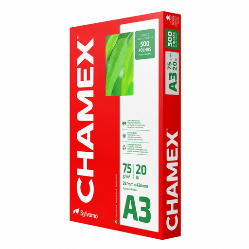 [CHA3] Resma de papel impresion A3 Chamex 75 g x 500 hojas