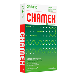 [CHAO] Resma de papel impresion Chamex tamaño Oficio. 75grs x 500 hojas