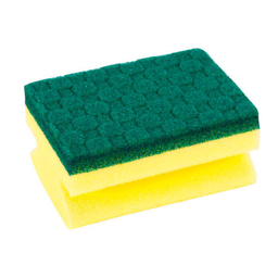 [W5096] Esponja para cocina y baño amarilla y verde