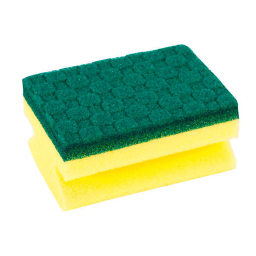 [W5096] Esponja para cocina y baño júpiter amarilla y verde