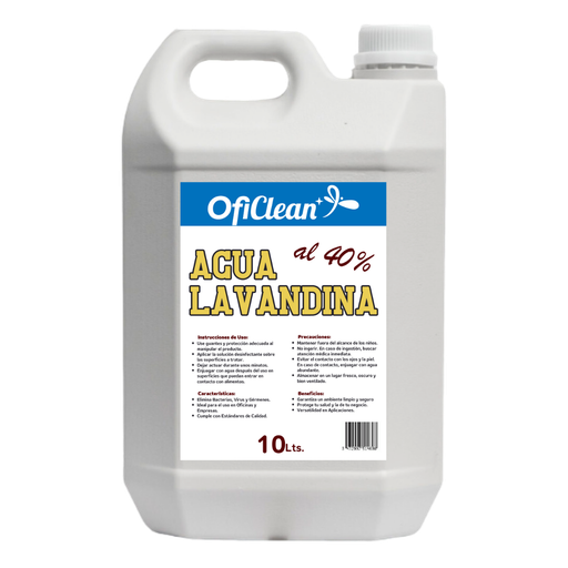 [W100562] Agua lavandina Oficlean al 40% Bidón de 10 lts.