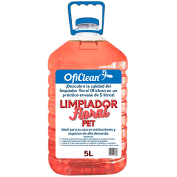 [W100570] Limpiador Oficlean bidón PET de 5 lts. Fragancia floral breeze