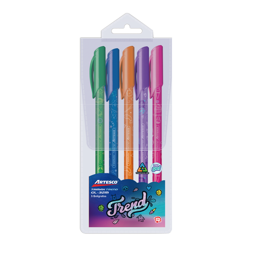 [9923] Bolígrafo artesco trimax blister x 5