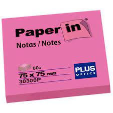 [100201] Notas adhesivas Office rosa fluo 7,5 x 7,5 cm 80 hojas