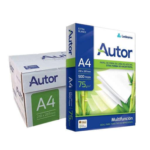 [10153] Resma de papel impresion A4 Autor, 75 g x 500 hojas.