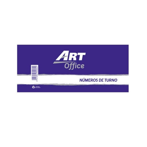 [5531] Ticket de turno doble numerado Art Office