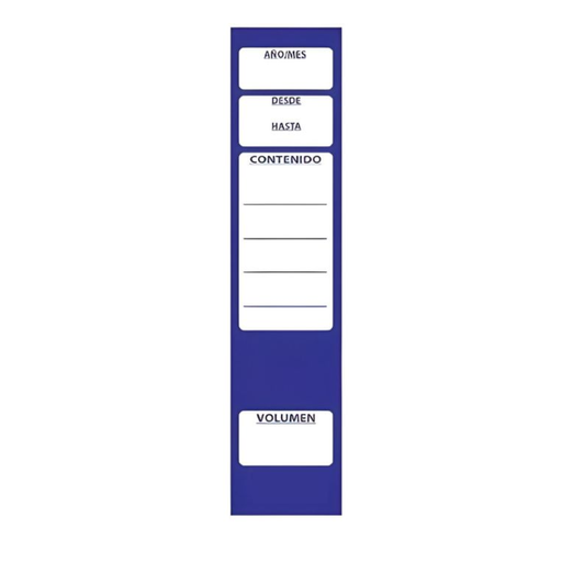 [5214] Lomo para bibliorato color azul x 50 unidades