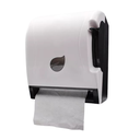 Dispensador de palanca autocortante para rollo de toallas color blanco